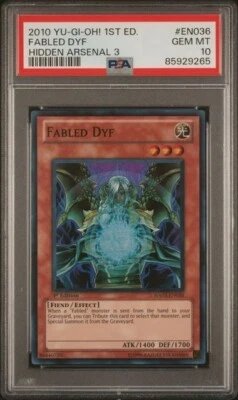 2010 Yu-Gi-Oh! Hidden Arsenal 3 #en036 Fabled Dyf Hidden Arsenal 3 PSA 10 - Image 1 of 2