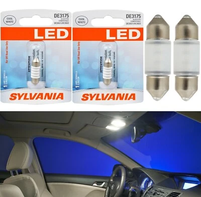 Sylvania Premium LED Light De3021 White Two Bulbs Interior Map Replace Fit Lamp - Image 1 of 4