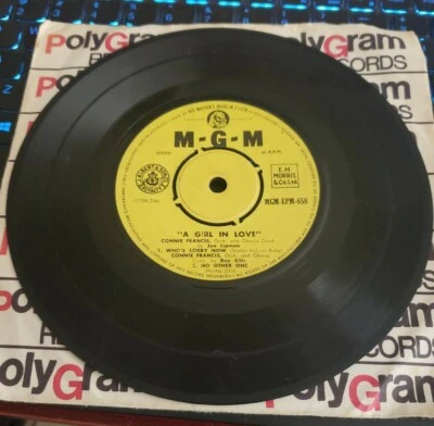 Connie Francis: A Girl in Love EPM 45 Rpm / MGMEPM658 New Zealand - Image 1 of 2