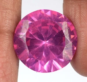 Natürlicher kambodschanischer rosa Zirkon 30,55 ct Rundschliff loser Edelstein zertifiziert E2551 - Bild 1 von 11