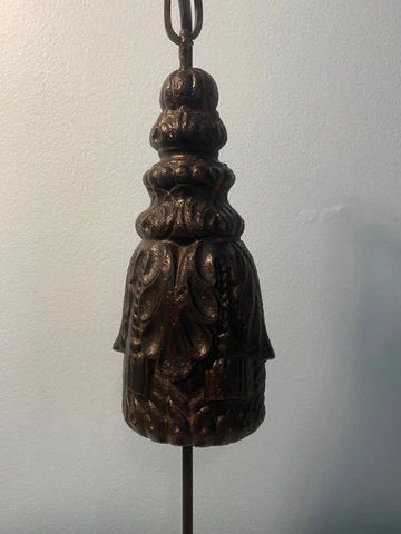Antique Tassel-style Cast Iron Garden Gate Weight with display stand Cover