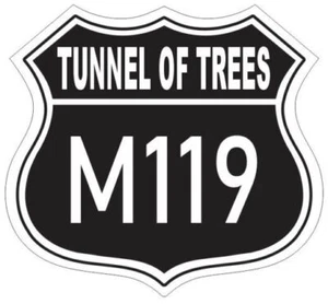 M119 Tunnel of Trees Michigan Aufkleber Aufkleber Autobahnschild Straßenschild R7177 - Bild 1 von 1