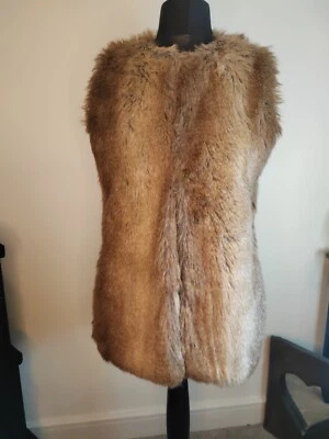 Women's Faux Fur Gilet Brown Size Medium 🤎 Zara Vgc - Image 1 of 4