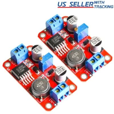 JACOBSPARTS 2pcs XL6019 30W 5A DC Boost Adjustable Voltage Converter Step Up Power Module