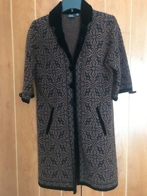 COVELO ROPA INC SEDA Y LANA HASTA LA RODILLA SUÉTER/ABRIGO/CARDIGAN M Foto 1 de 4