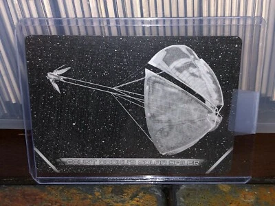 Star Wars Topps Galactic Files Dooku Ship 1/1 Printing Plate Mint Black - Image 1 of 2