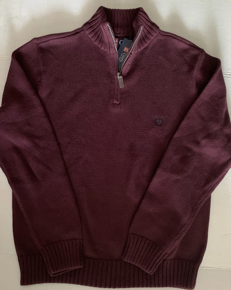 NWT Chaps 1/4 Zip Mockneck Knit Sweater Size L - Image 1 of 1