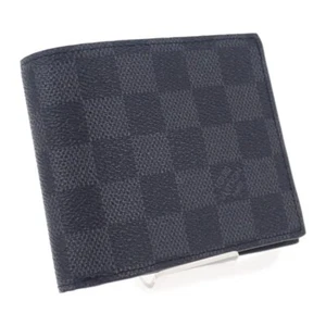 LOUIS VUITTON Portofeuil Amerigo NM Damier Graphite Bi-fold Wallet Black ISY - Picture 1 of 13
