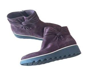 Clarks Shoes Sharon Salon Ankle Boot Mushroom Suede comfort size 6 women - Picture 1 of 18