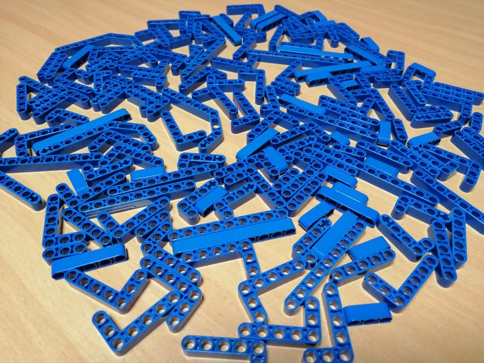 LEGO TECHNIC Großes Konvolut Liftarme blau / Lochstangen Technik Sammlung - Bild 1 von 4