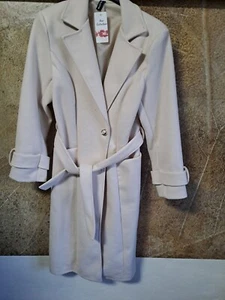 Mantel Wollweiss 100cm lang👉 Gr. 34-36-38/kleine 40 Winterjacke Mantel Ital - Bild 1 von 10