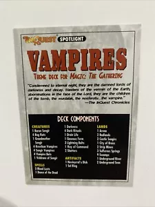 Inquest Spotlights #1 Magic The Gathering Vampires Deck Inserto Carta Promo MTG LP - Foto 1 di 2