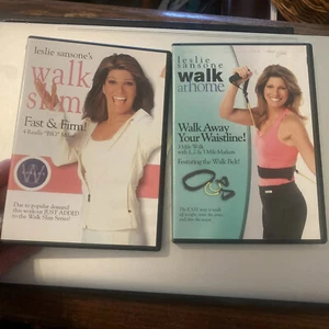 Leslie Sansone Lot 2 DVD’s Walk Slim Fast & Firm & Walk Away Your Waistline - Picture 1 of 7
