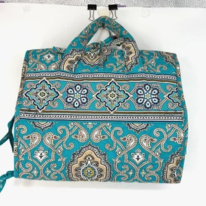 Vera Bradley borsa da toeletta donna viaggio trucco da appendere stampa medaglione turchese - Foto 1 di 8