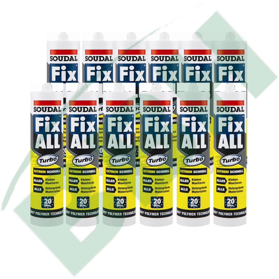 Soudal FIX ALL TURBO MS Polymer Kleber extraschnell 12 x 290 ml weiß - Bild 1 von 1