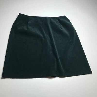Женская юбка Briggs Petite 14P изумрудно-зеленая матовая отделка прямая классическая - Изображение 1 из 4