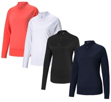 Puma Womens Mesh Golf 1/4 Zip Pullover 595848 - New 2021