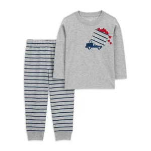 Carter's Child of Mine Toddler Boy Valentines Day Outfit Set-Gray-5T-NWT - Picture 1 of 2
