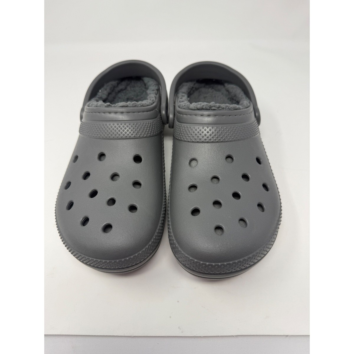 mens fleece crocs size 10