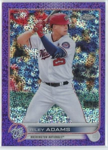 RILEY ADAMS 2022 Topps Chrome Purple Speckle Refractor RC #103 /299 - Picture 1 of 2