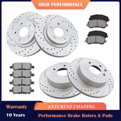 Front & Rear Disc Brake Rotors + Brake Pads for 2014 2015 2016 2017 Nissan Rogue - Изображение 1 из 4