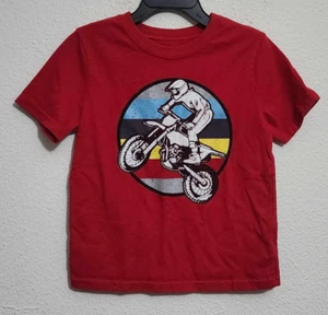 Garanimals Boys Size 4T Short-Sleeve T-Shirt Dirt Bike Graphic Print - Picture 1 of 3