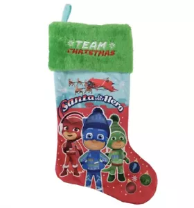 PJ Masks Power Heroes Santa Is Our Hero Team Christmas 20” Stocking Ruz New - Picture 1 of 5