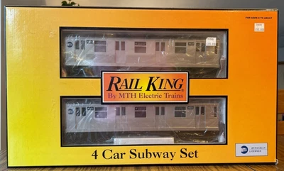 RAILKING MTH 30-2162-1 MTA w/Pronto R-42 4-CAR SUBWAY SET 4824/4825/4904/4905 LN - Image 1 of 4
