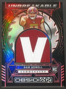 Sam Howell 2022 Panini Obsidian Unbreakable Rookie Patch (7/10) Commanders MIN - Picture 1 of 2