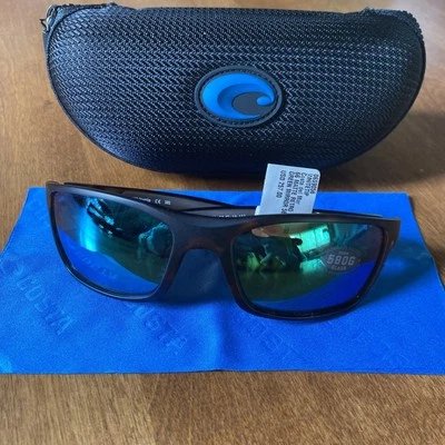 Gafas de sol Costa Del Mar punta blanca para hombre - lentes retro tortuga/verde espejo Foto 1 de 4