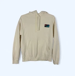 Nike Men's Club Fleece Lined Logo Patch Pullover Hoodie CREAM MEDIUM - Picture 1 of 7