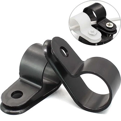 MARKENLOS Kabelfixierung Schellen Nylon Kabelschelle schwarz Temperaturbeständig Bis 120°C