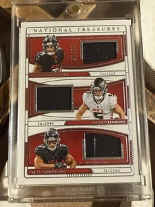 2024 National Treasures NFL Gear Trio Material Penix/London/Robinson Falcons /99 - Picture 1 of 6