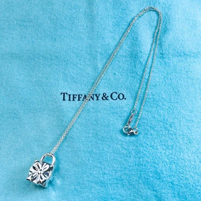 Tiffany and Co Gift Box Lock Charm Padlock Necklace Sterling Silver 925 - image 1 of 4