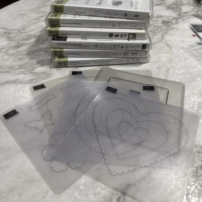 Stampin Up Paper Piercing Pack 6 Pierce Mats 6 Stamp Sets Birthday Flower Friend - Image 1 of 4