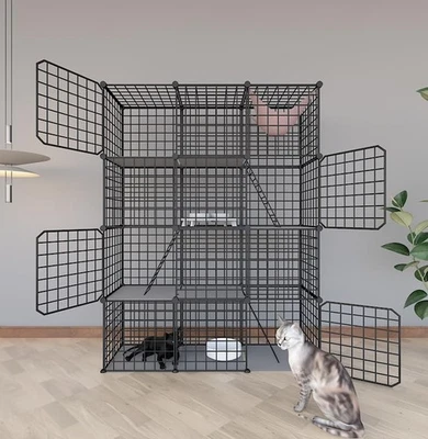 Gaiolas para gatos gabinete interno com plataformas de plástico, cercadinho para gatos Catio Detachab... - Imagem 1 de 4