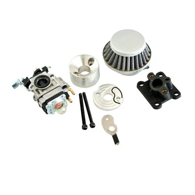 Carburetor Air Filter Alloy Stack Kit For 33cc 43cc 49cc Gas Scooter Goped EVO — 第 1/4 张图片