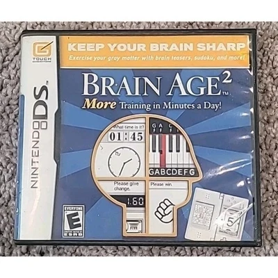 Brain Age 2: More Training in Minutes a Day – Nintendo DS – CIB– Tested Working - Image 1 of 4