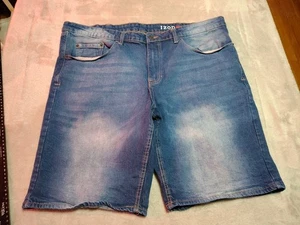 Izod Jeansshorts Herren 44x10 blau Jeans Classic Reg Fit Bermuda verwaschene Baumwolle - Bild 1 von 12