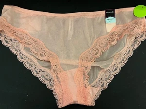 Ambrielle Damen QUARZ ROSA Spitze Cheekini Höschen Größe LARGE (7) Neu mit Etikett - Bild 1 von 2