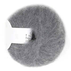 (hellgrau) Beliebte Weiche Mohair Pashm Stricken Angora Lange Wolle Garn Hei DN - Bild 1 von 22