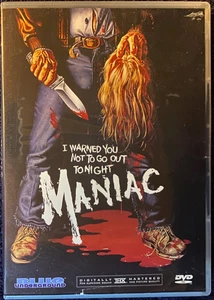Maniac DVD (1980 William Lustig) Blue Underground Joe Spinell Caroline Munro - Bild 1 von 1