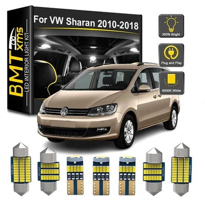 19x Bombillas LED interiores blanco frío para Volkswagen VW Sharan 2010-2018 Foto 1 de 4