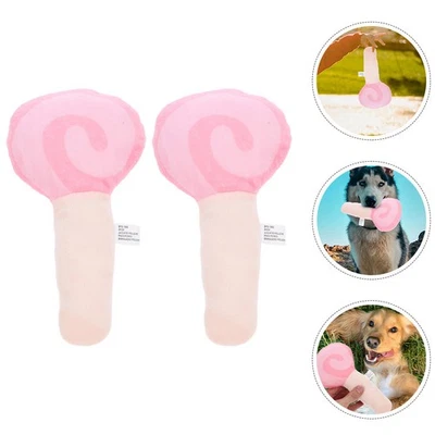  2 Pcs Interactive Chew Toy Cartoon Plaything Puppy Toys Teething - Image 1 of 4