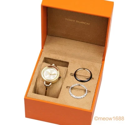 Tory Burch Miller Small Gold Bangle Watch Set Interchangeable Bezels TBW6015 - Image 1 of 4