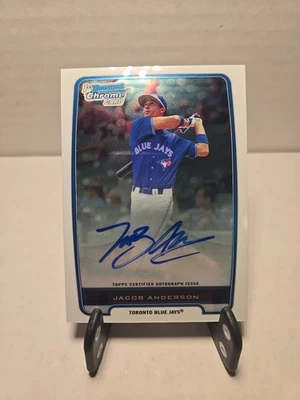 2012 Bowman Chrome #BCP83 Jacob Anderson Auto Card AR59 ShoWtiMeCardZ 091325 - Image 1 of 4