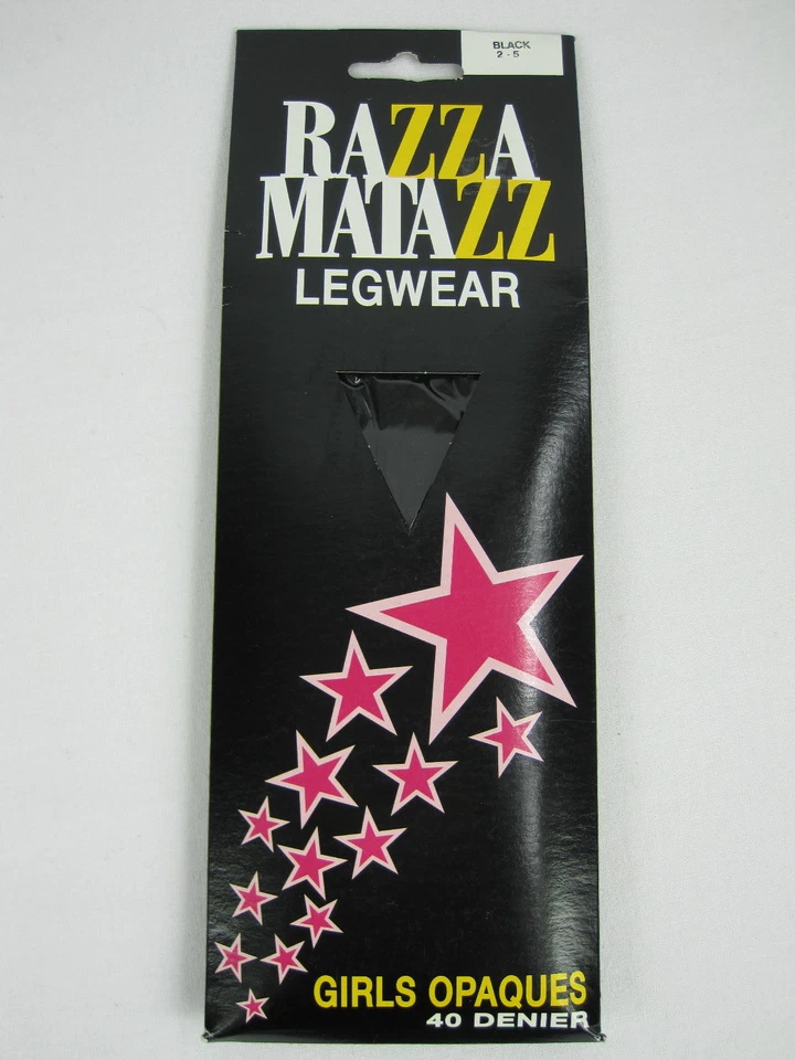 Razzamatazz Brand Girls Age 2 - 5 Years Black 40 Denier Stockings Pantyhose