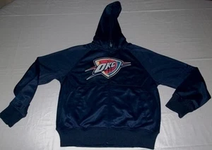 Oklahoma City Thunder Hoodie Cool Base Youth Medium Grey Embroidered NBA - Picture 1 of 4