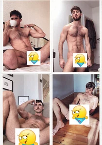 Nude Naked Hairy Hunk SAM Gay Interest Set of 4 Photo Reprints - U Choose Sizes - Picture 1 of 1