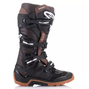 ALPINESTARS TECH 7 ENDURO BLACK/BROWN MOTOCROSS MX BOOTS AS201211418911 SIZE 11 - Picture 1 of 5